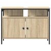 vidaXL Bathroom Sink Cabinet with Door Brown 31.50 x 11.81 x 23.62 in