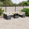 vidaXL Garden Sofa Set Black PE rattan Large Modular Garden Sofa Set