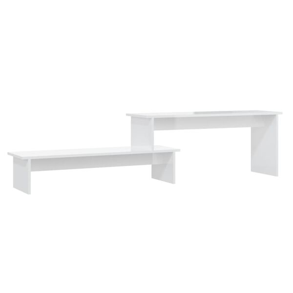 vidaXL TV Cabinet High gloss white Engineered wood