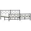 vidaXL Bed Frame Black Powder-Coated Steel Full Bed Frame Rectangular