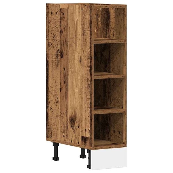 vidaXL Bottom Cabinet Old wood Engineered wood 7.9 x 17.5 x 32.1 in