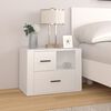 vidaXL Bedside Cabinet White Engineered wood Medium Reversible