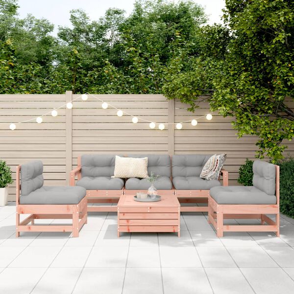 vidaXL Garden Sofa Set Reddish-Brown Solid Douglas Fir wood, Plywood