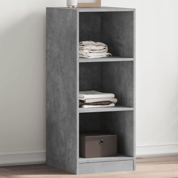 vidaXL Wardrobe Concrete grey Engineered wood Compact Warehouse