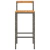 vidaXL Bar Stool Set of 4 Grey