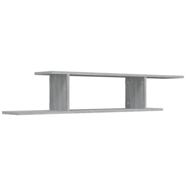 vidaXL Wall-mounted TV Shelf Grey sonoma Engineered Wood