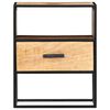 vidaXL Nightstand Brown and Black