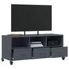 vidaXL TV Cabinet Anthracite Cold-rolled steel Medium Rollable