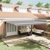 vidaXL Awning with Manual White 236.2" x 118.1" Metal