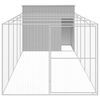 vidaXL Dog House Light grey Galvanized steel Large Durable Dog House