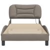vidaXL Bed Frame Taupe Polyester Single Bed Frame Rectangular Modern