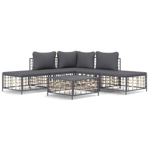vidaXL Garden Lounge Set Anthracite, Dark Gray