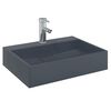 vidaXL Wash Basin 19.7x15.0x4.3" Mineral Cast/Marble Cast Anthracite