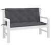 vidaXL Patio Bench Cushions 2pcs Anthracite 120x50x2.8 " Oxford Fabric