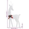 vidaXL Christmas Reindeer Set of 6 White Fabric