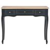 vidaXL Dressing Table Black and Brown MDF and Pinewood Compact