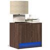 vidaXL Wall-mounted Bedside Cabinet Brown Oak Engineered wood