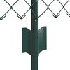 vidaXL Fence and Post Green 2.62 x 82.02 ft Steel