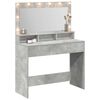 vidaXL Dressing Table Concrete Grey 39.37 x 16.14 x 53.15 in