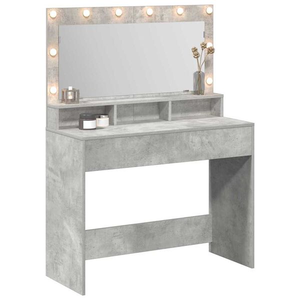 vidaXL Dressing Table Concrete Grey 39.37 x 16.14 x 53.15 in