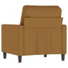 vidaXL Sofa Chair Brown Velvet (100% Polyester) 23.6 in Seat Width