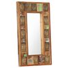 vidaXL Mirror Mixed Color Solid Reclaimed Wood, Glass Medium
