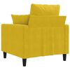 vidaXL Sofa Chair Yellow Velvet, Metal Single Durable Sofa Chair