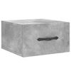vidaXL Wall-mounted Bedside Cabinet Concrete Gray Engineered wood