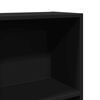 vidaXL Bookcase Black Engineered wood Tall Bookcase Rectangular