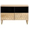 vidaXL TV Cabinet Bleached Natural Solid Mango Wood with Bleached Finish
