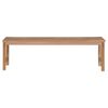 vidaXL Patio Bench with Beige Cushion 59.1" Solid Teak Wood