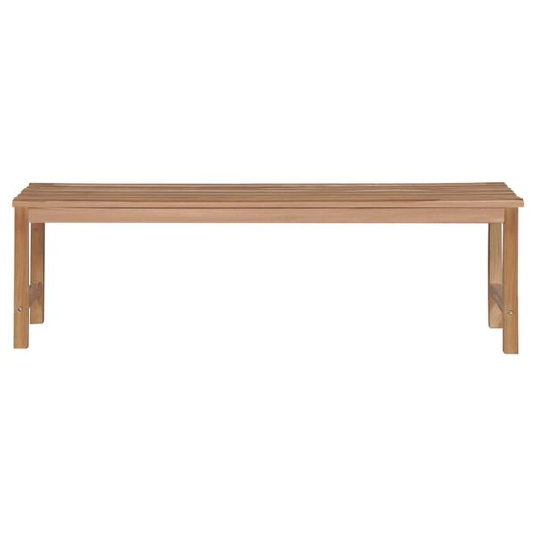 vidaXL Patio Bench with Beige Cushion 59.1" Solid Teak Wood
