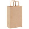 vidaXL Paper Bags 50 pcs with Handles Brown 21x11x31 cm
