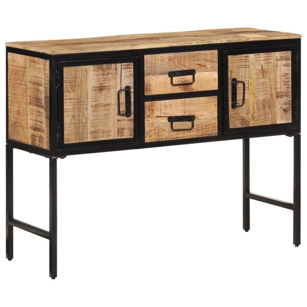 vidaXL Highboard Natural wood grain Solid rough mango wood and iron