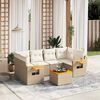 vidaXL Garden Sofa Set Beige for the sofa set, Cream white for the cushions