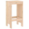 vidaXL Bar Stool Set of 2 Natural wood Solid pine wood Standard