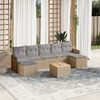 vidaXL Garden Sofa Set Beige, Light Grey
