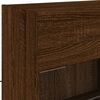 vidaXL 6 Piece TV Wall Stand Set with LED Lights Brown Oak