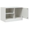 vidaXL TV Cabinet Set of 2 White Cold-rolled steel 26.4 x 15.4 x 17.3 in