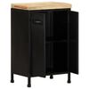 vidaXL Sideboard Rough mango wood with a natural finish and black iron