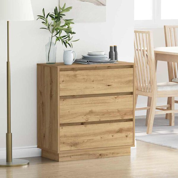 vidaXL Bedside Cabinet Artisan Oak 27.95 x 13.58 x 29.53 in