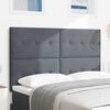 vidaXL Headboard with LED Strip Lights Adjustable Gray 28.3" Velvet