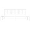 vidaXL Bed Frame White Steel Double Bed Frame Rectangular