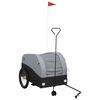 vidaXL Bike Trailer Black and Gray 99.2 lb Iron