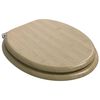 vidaXL WC Toilet Seats 2 pcs with Soft Close Lids MDF Bamboo Design (2x143926)