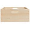 vidaXL Wooden Box Natural Solid pine wood Medium Storage Box