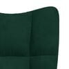 vidaXL Relaxing Chair Dark Green Velvet (100% polyester) Medium