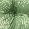vidaXL Lowback Chair Cushion Set of 2 Green Oxford fabric