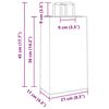 vidaXL Paper Bags 50 pcs with Handles Brown 8.3x4.3x14.2"