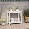 vidaXL Potting Table White Solid pine wood 32.5 x 13.8 x 29.5 in